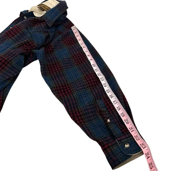 Eddie Bauer Men's XL Wool Vtg 90's Plaid Shirt Red Green Multi Outdoor - Picture 13 of 16